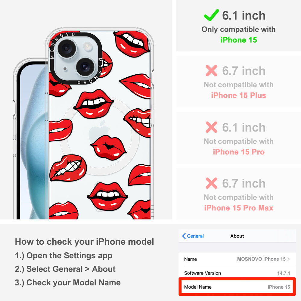 Hot Lips Phone Case - iPhone 15 Case - MOSNOVO