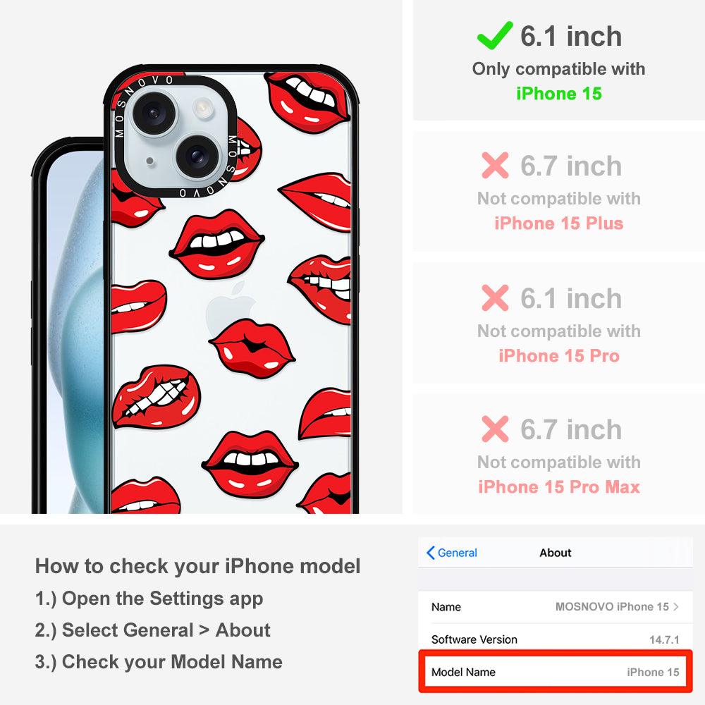 Hot Lips Phone Case - iPhone 15 Case - MOSNOVO