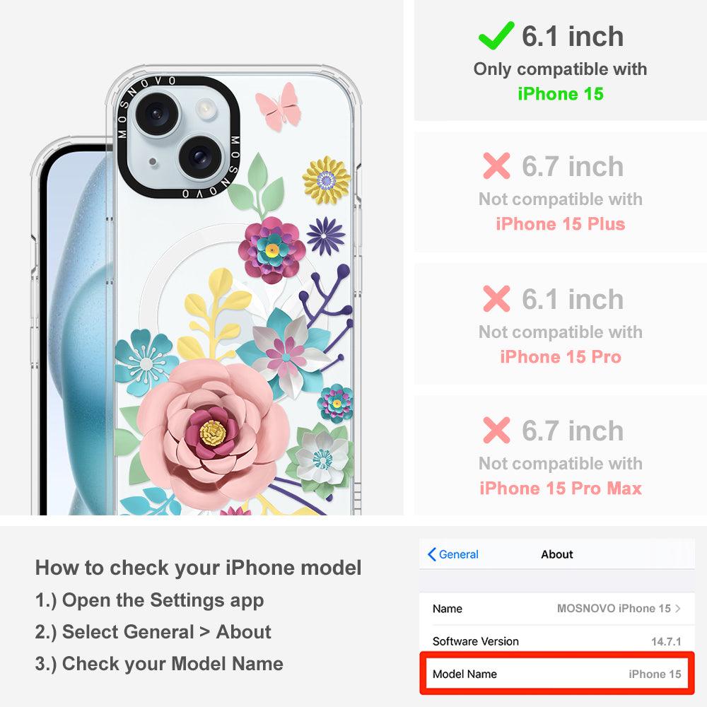 3D Floral Phone Case - iPhone 15 Case - MOSNOVO