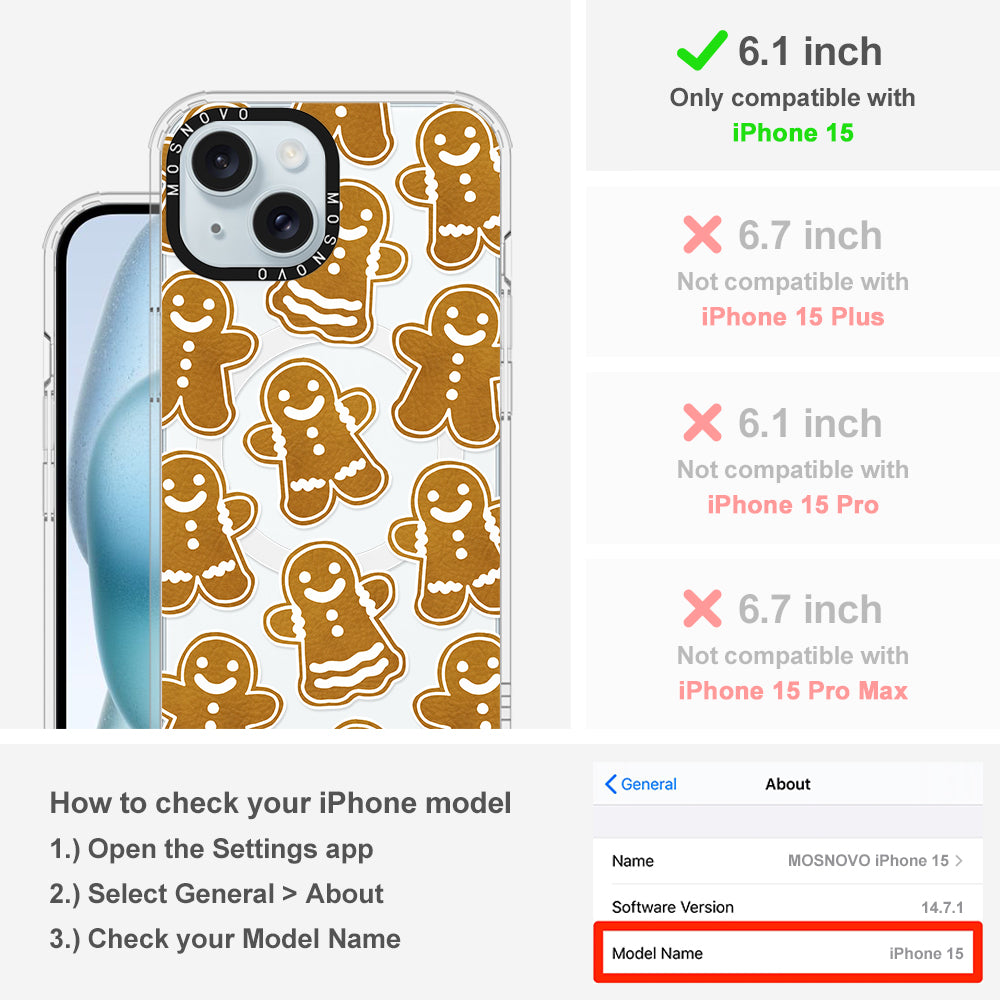 Ginger Breadman Phone Case - iPhone 15 Case - MOSNOVO