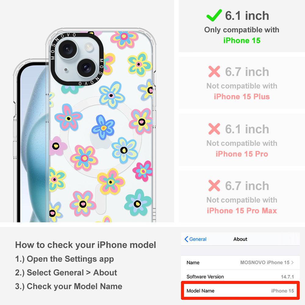 Groovy Flower Phone Case - iPhone 15 Case - MOSNOVO