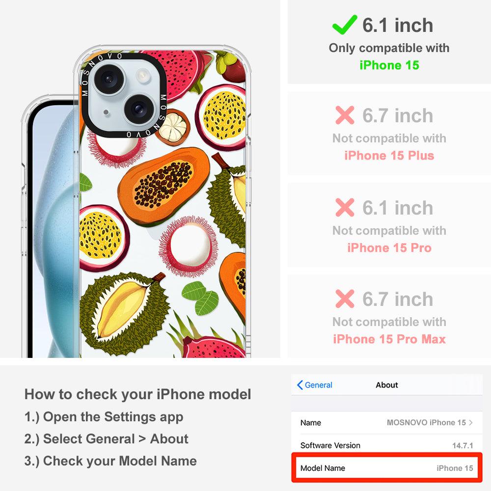 Tropical Fruit Phone Case - iPhone 15 Case - MOSNOVO