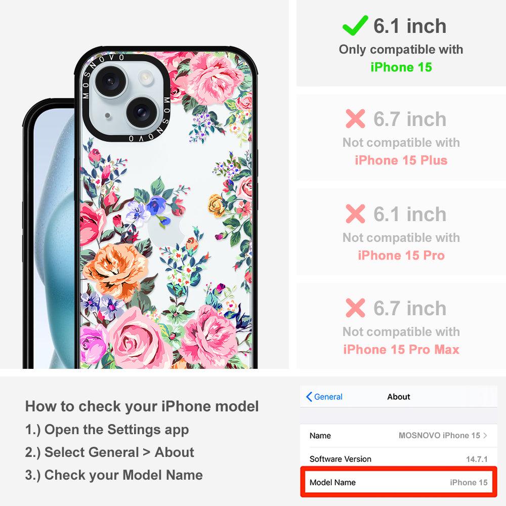 Flower Garden Phone Case - iPhone 15 Case - MOSNOVO