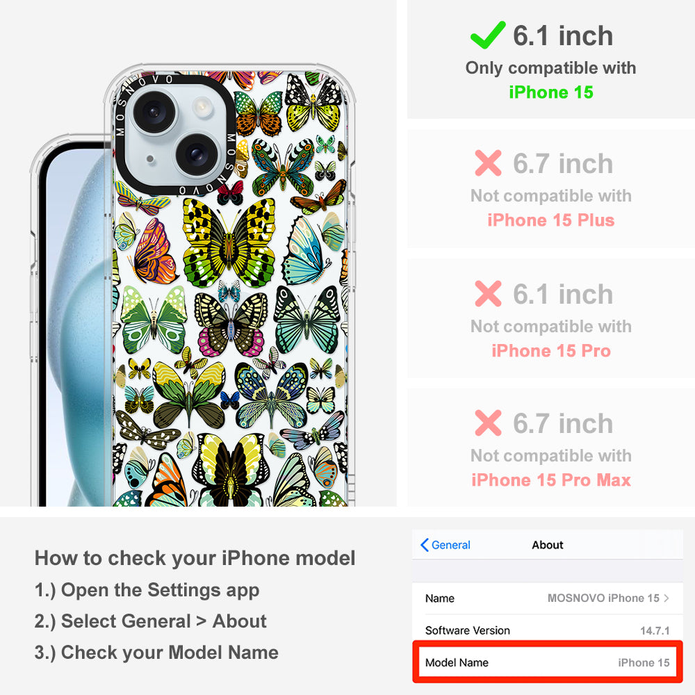 Butterflies Phone Case - iPhone 15 Case - MOSNOVO