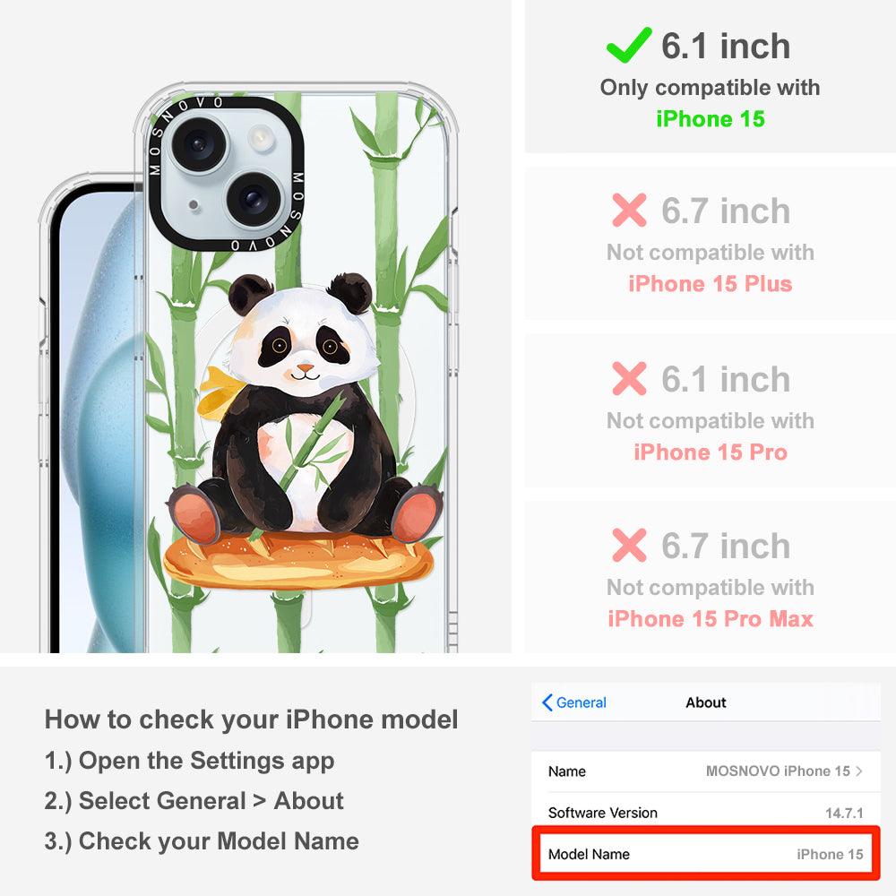 Bamboo Panda Phone Case - iPhone 15 Case - MOSNOVO