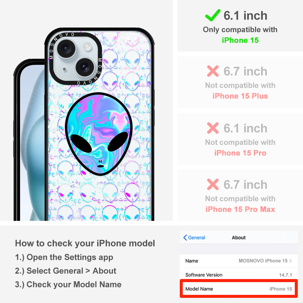 Space Alien Phone Case - iPhone 15 Case - MOSNOVO