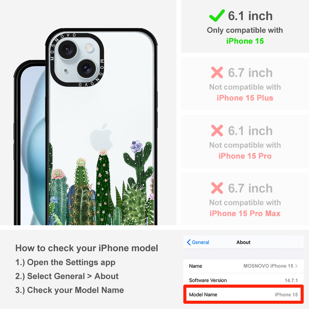Desert Cactus Phone Case - iPhone 15 Case - MOSNOVO