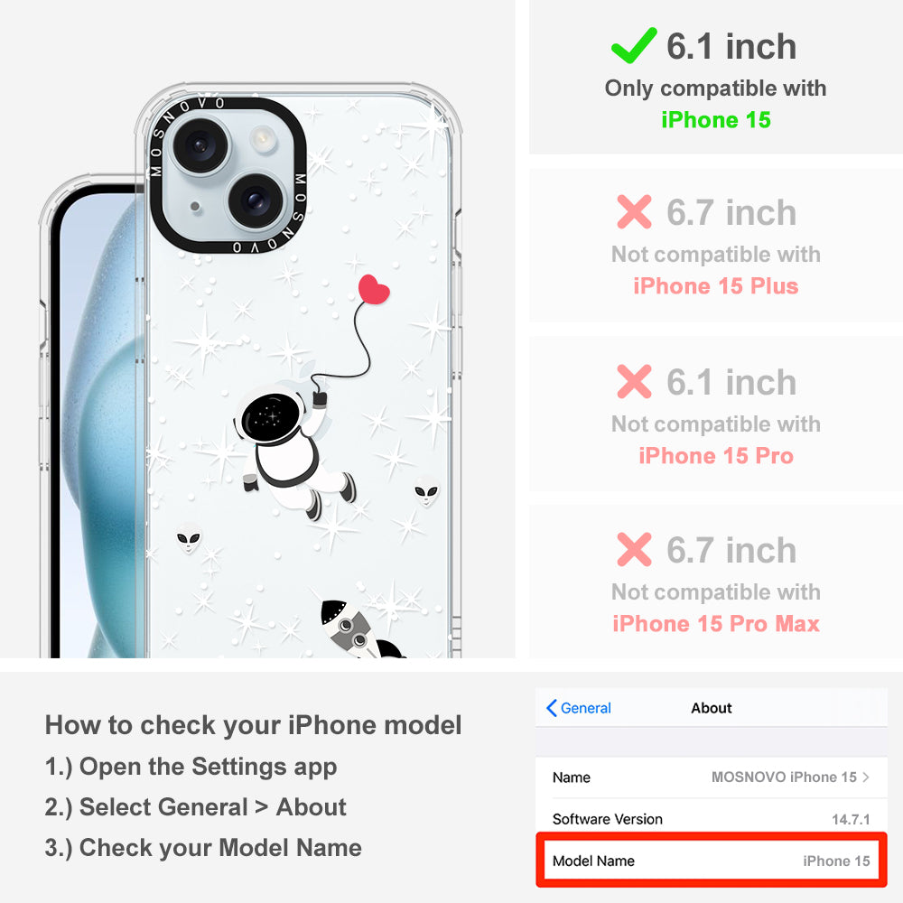 In Space Phone Case - iPhone 15 Case Clear