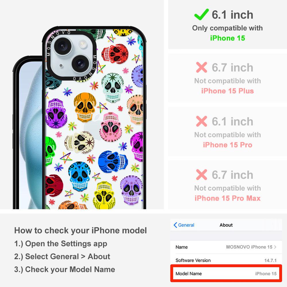 Skull Phone Case - iPhone 15 Case - MOSNOVO