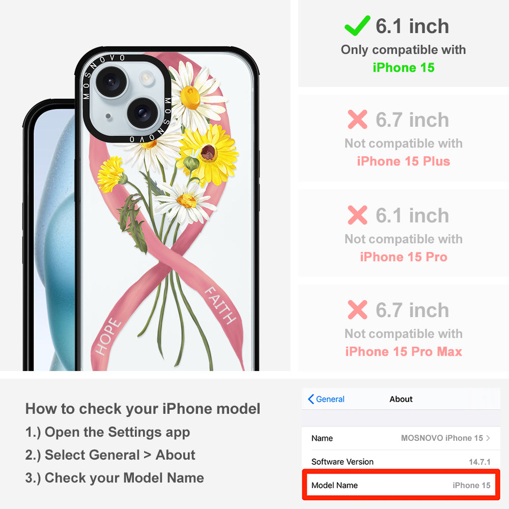 Breast Awareness Phone Case - iPhone 15 Case - MOSNOVO