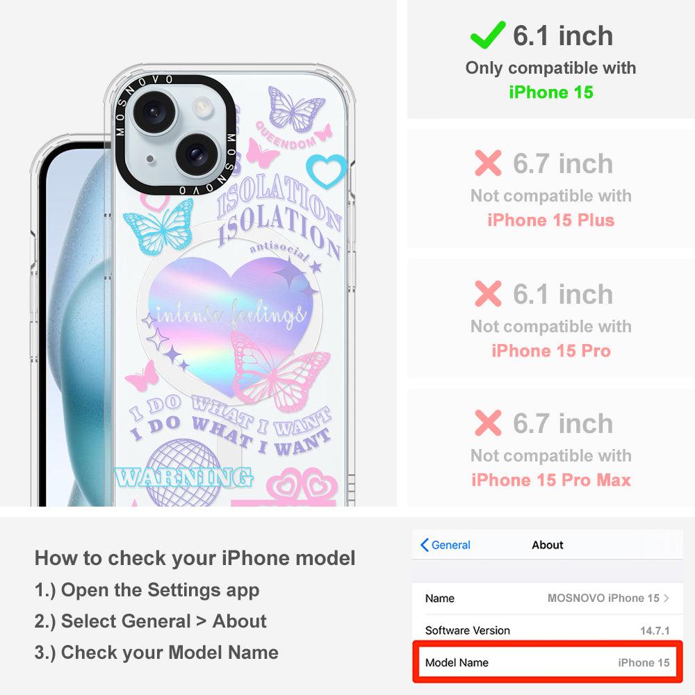 Intense Feeling Phone Case - iPhone 15 Case Clear With Magsafe