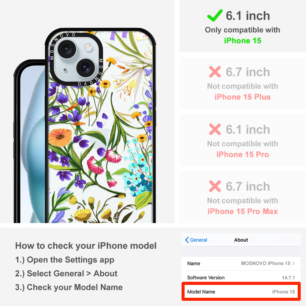 Summer Flower Holidays Phone Case - iPhone 15 Case - MOSNOVO