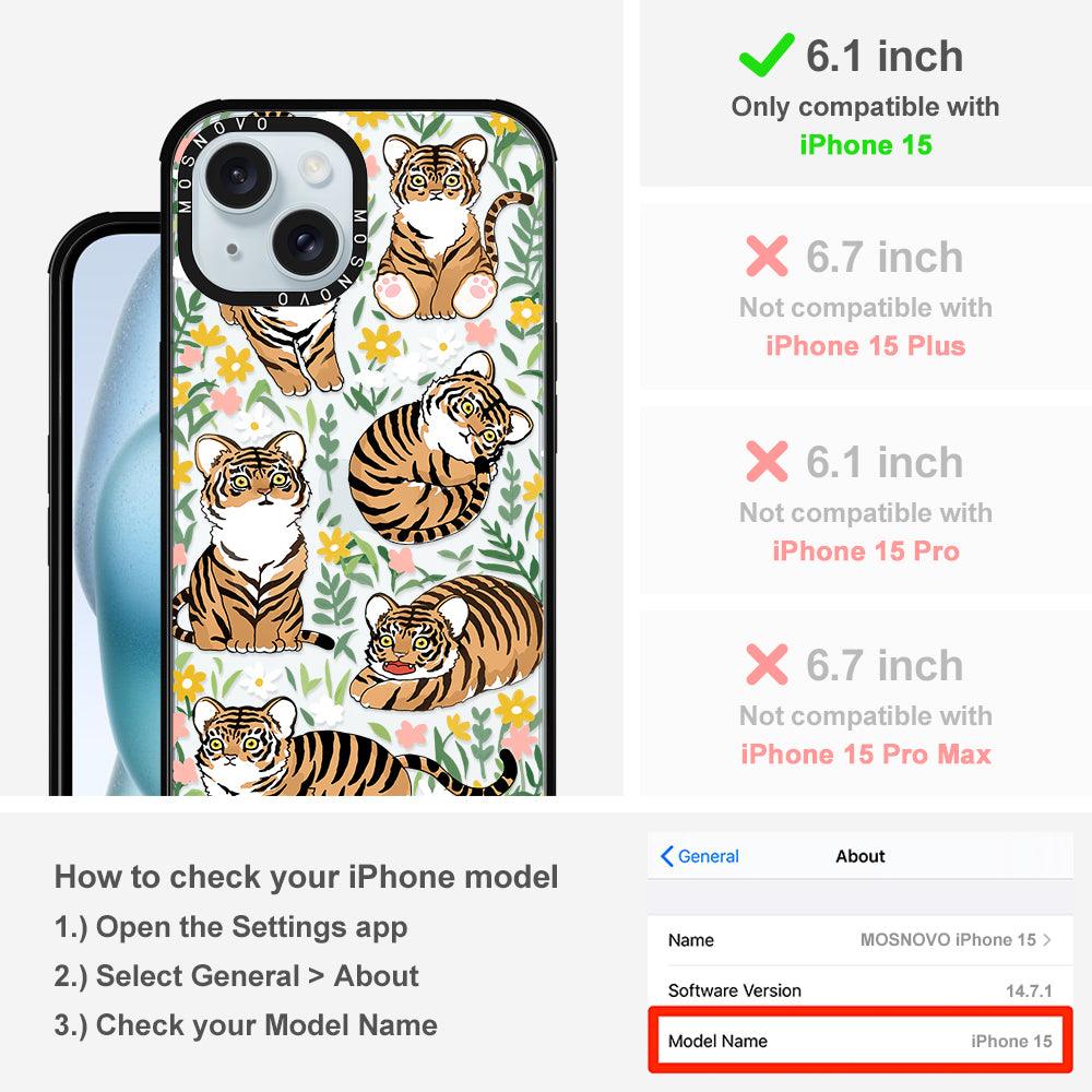 Cute Tiger Phone Case - iPhone 15 Case - MOSNOVO