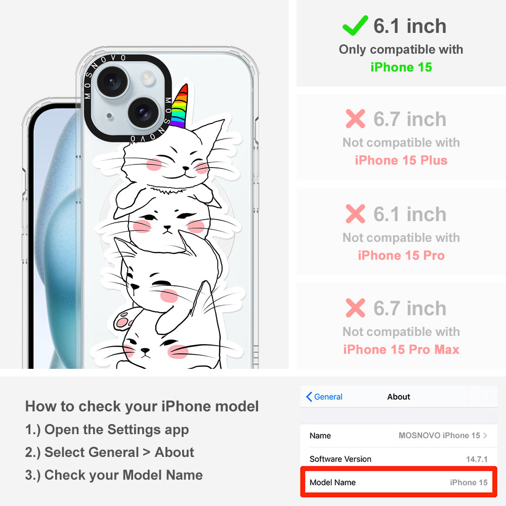 Squishcat Phone Case - iPhone 15 Case - MOSNOVO