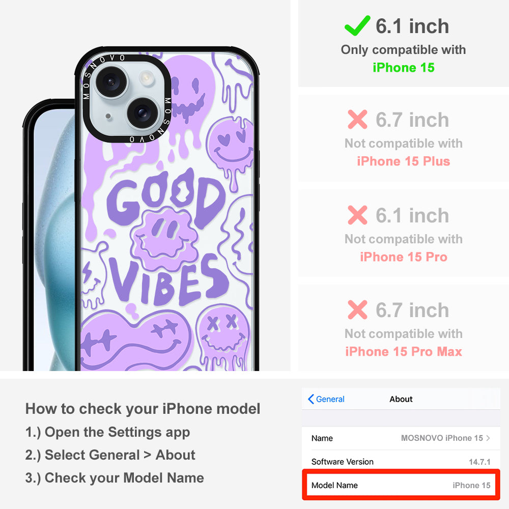 Good Vibes Phone Case - iPhone 15 Case - MOSNOVO