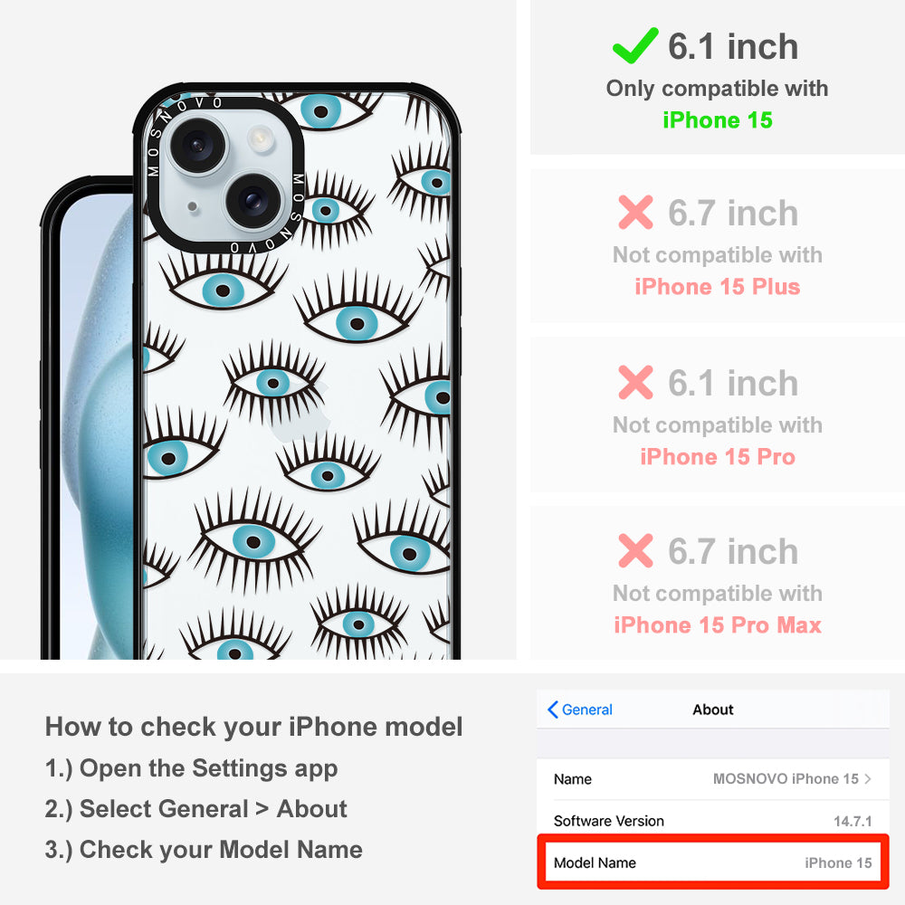 Evil Eye Phone Case - iPhone 15 Case - MOSNOVO