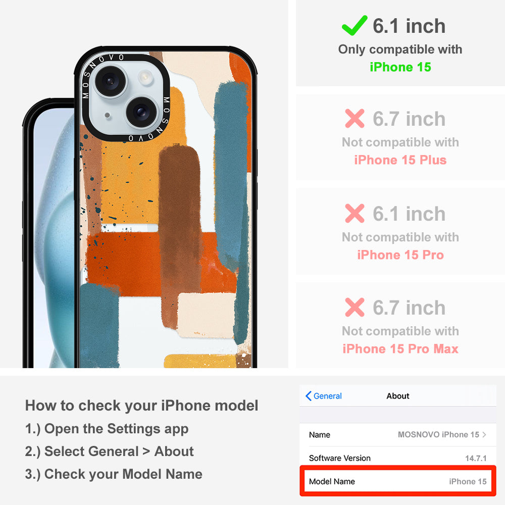 Modern Abstract Artwork Phone Case - iPhone 15 Case - MOSNOVO
