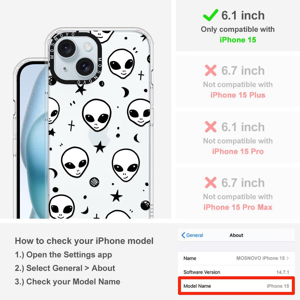 Cute Alien Phone Case - iPhone 15 Case - MOSNOVO