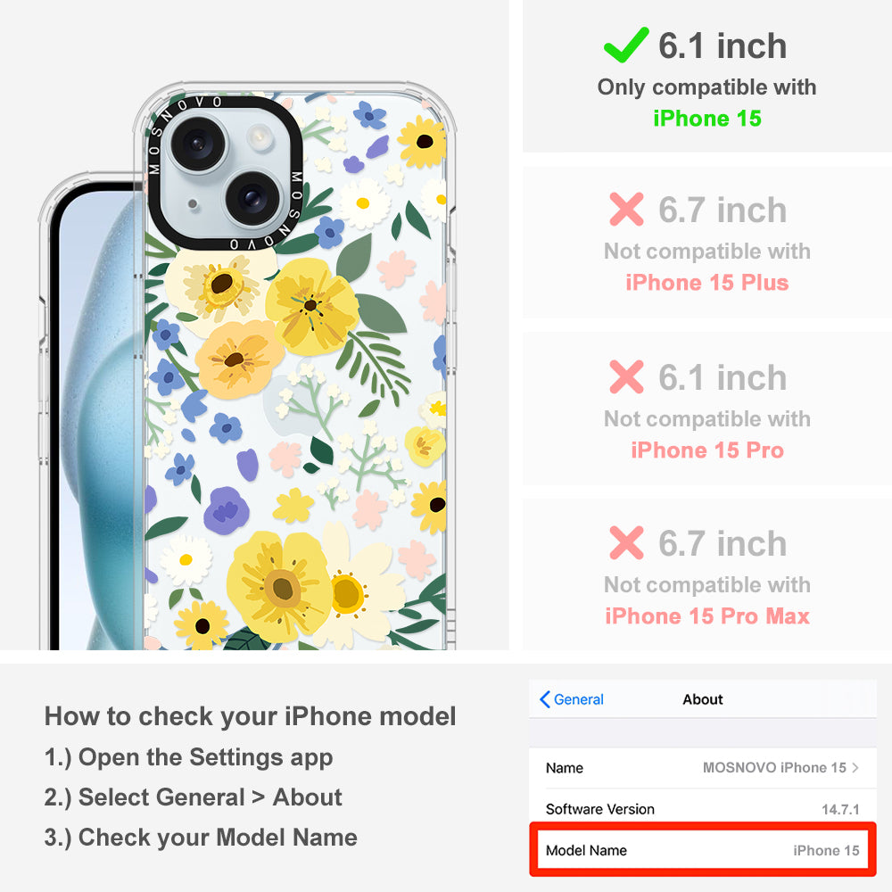 Spring Wild Floral Phone Case - iPhone 15 Case - MOSNOVO