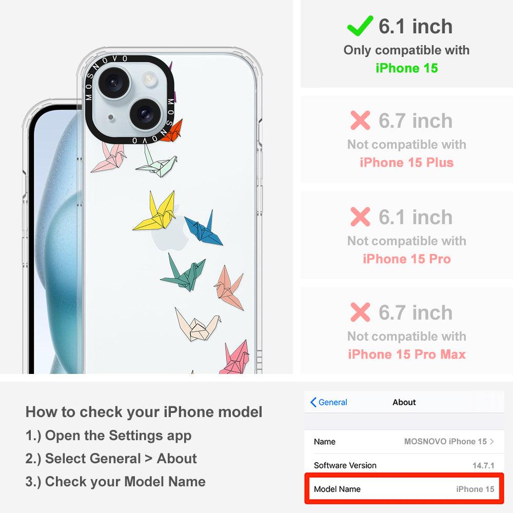 Paper Crane Phone Case - iPhone 15 Case Clear