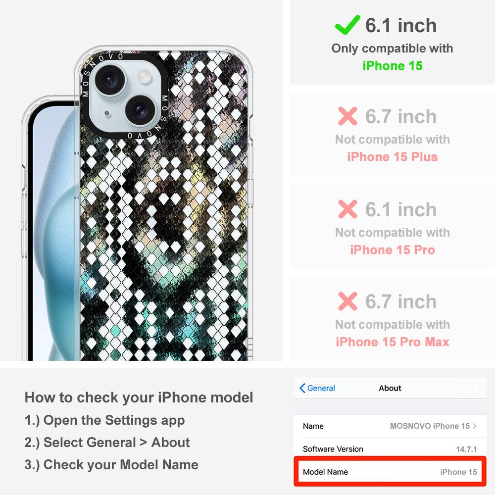 Rainbow Snake Print Phone Case - iPhone 15 Case - MOSNOVO