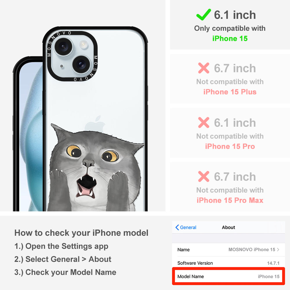 OMG Cat Phone Case - iPhone 15 Case - MOSNOVO