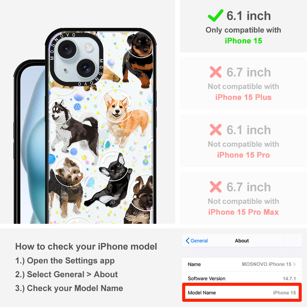 Space Dog Phone Case - iPhone 15 Case - MOSNOVO