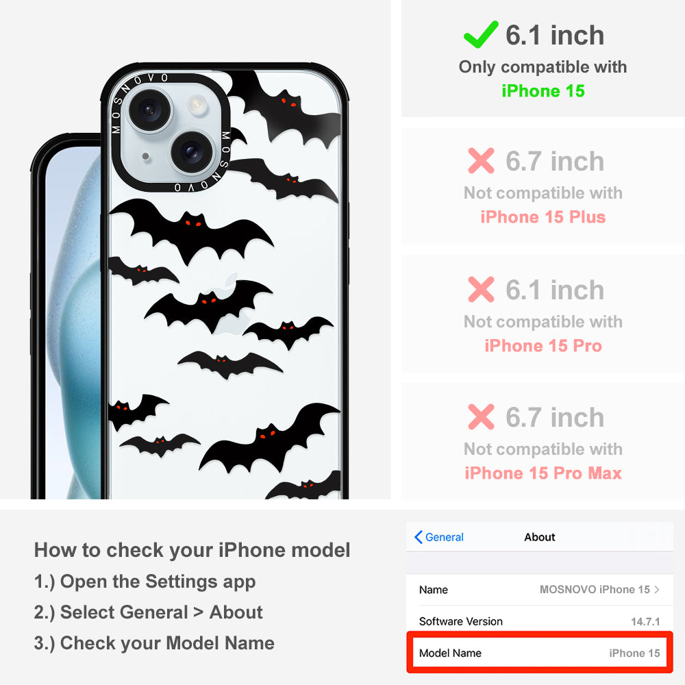 Evil Bat Phone Case - iPhone 15 Case - MOSNOVO