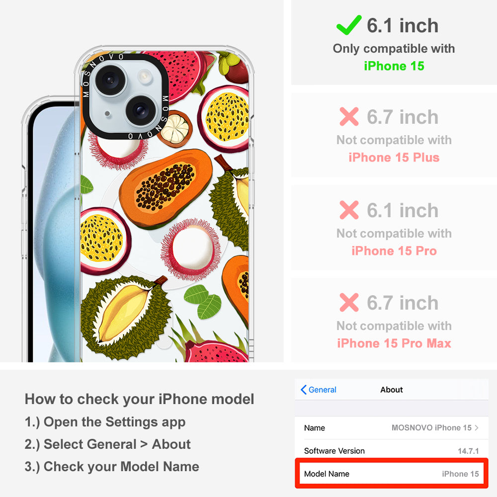 Tropical Fruit Phone Case - iPhone 15 Case - MOSNOVO
