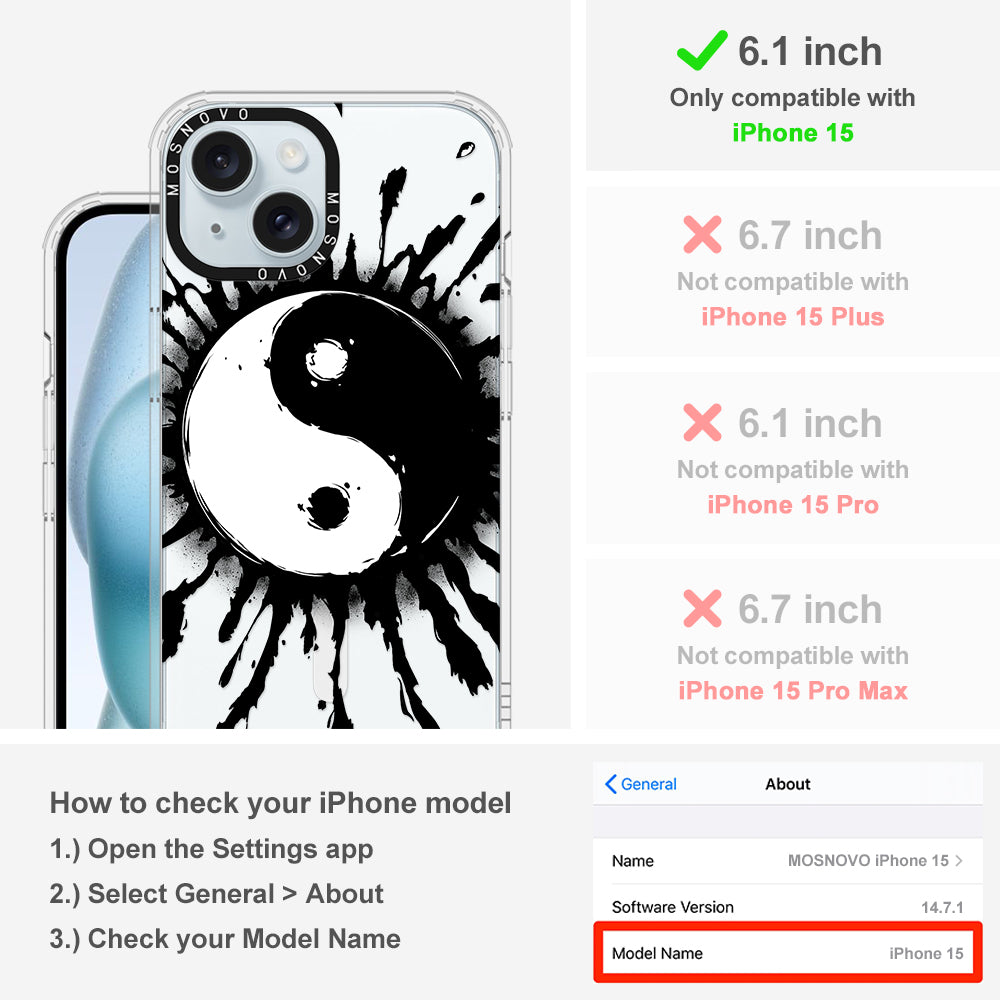 Ying Yang Phone Case - iPhone 15 Case - MOSNOVO