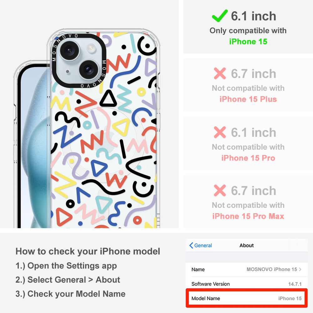 Doodle Art Phone Case - iPhone 15 Case - MOSNOVO