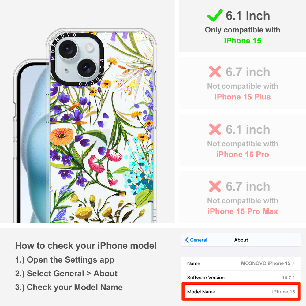 Summer Flower Holidays Phone Case - iPhone 15 Case - MOSNOVO