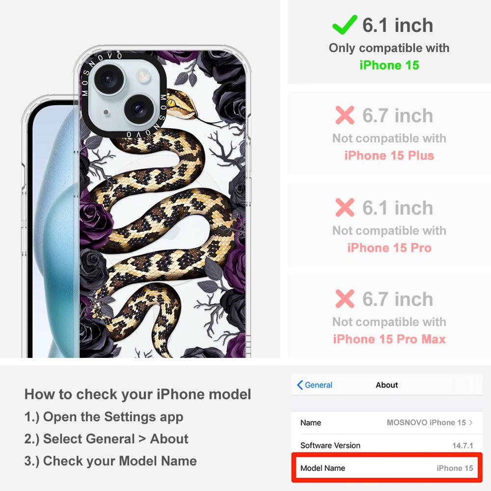 Secret Snake Garden Phone Case - iPhone 15 Case - MOSNOVO