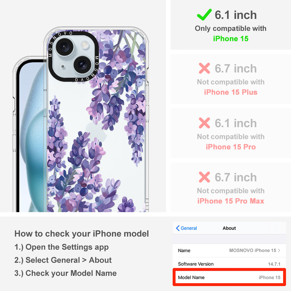 Lavender Phone Case - iPhone 15 Case - MOSNOVO