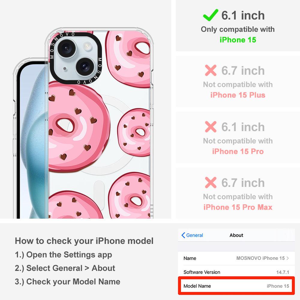 Pink Donuts Phone Case - iPhone 15 Case - MOSNOVO