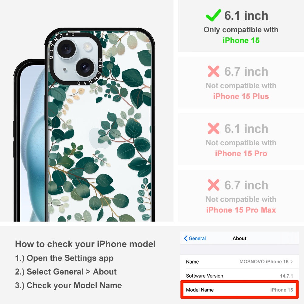 Eucalyptus Phone Case - iPhone 15 Case - MOSNOVO