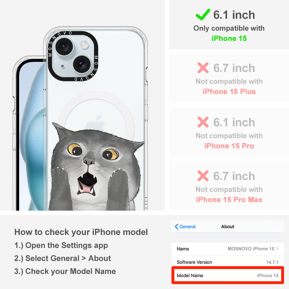 OMG Cat Phone Case - iPhone 15 Case - MOSNOVO