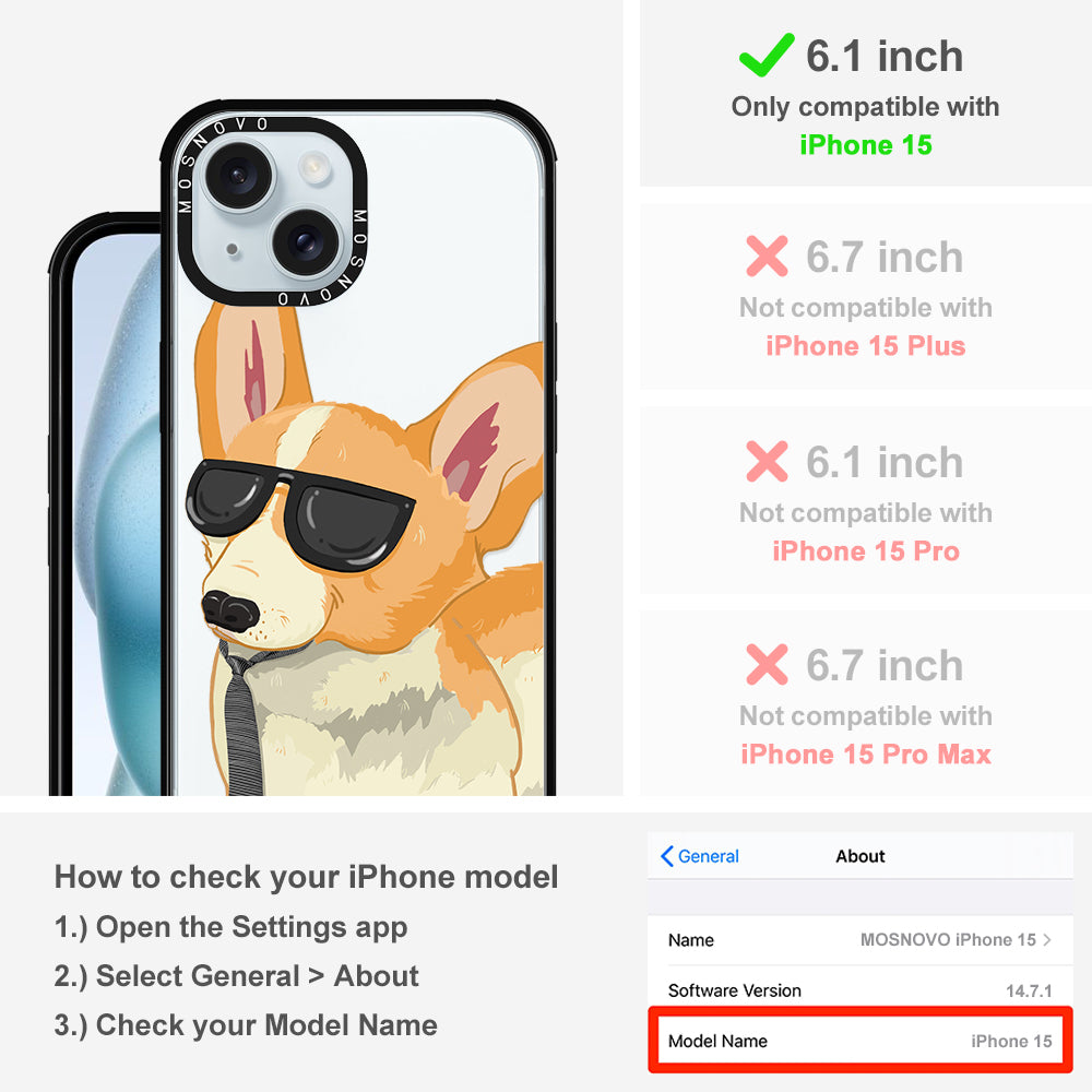 Fluffy Corgi Phone Case - iPhone 15 Case - MOSNOVO