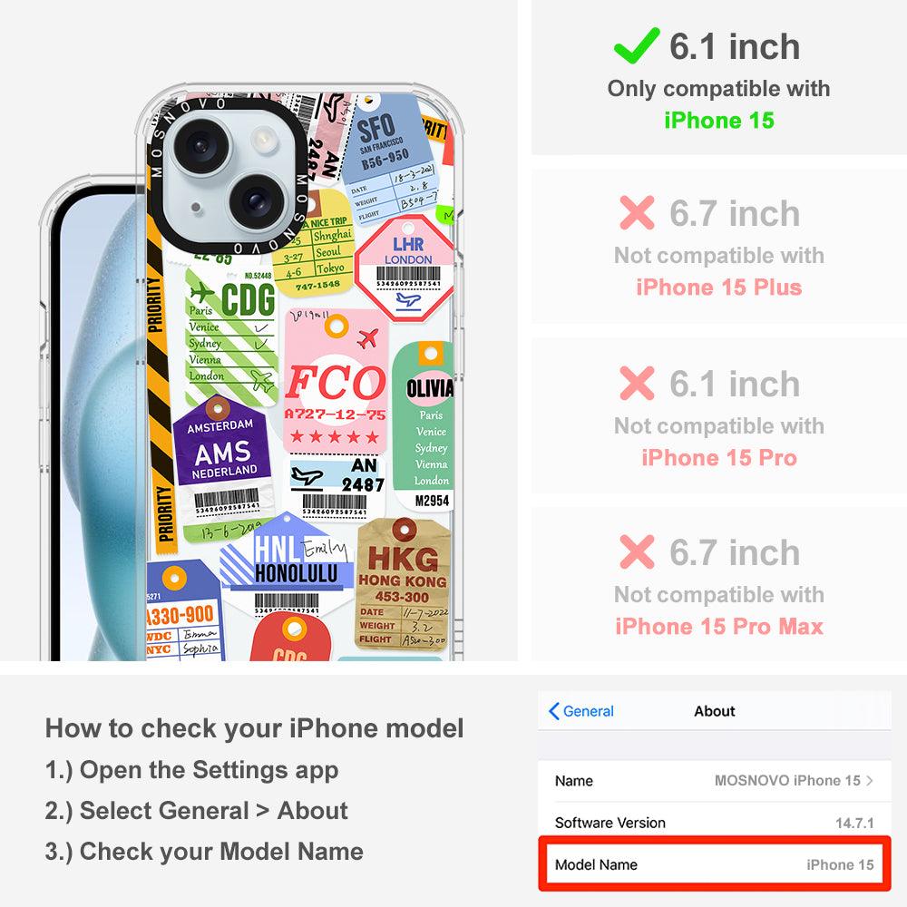 Ticket Label Phone Case - iPhone 15 Case - MOSNOVO