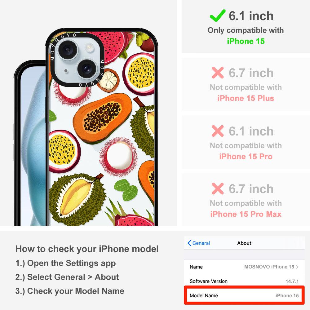 Tropical Fruit Phone Case - iPhone 15 Case - MOSNOVO