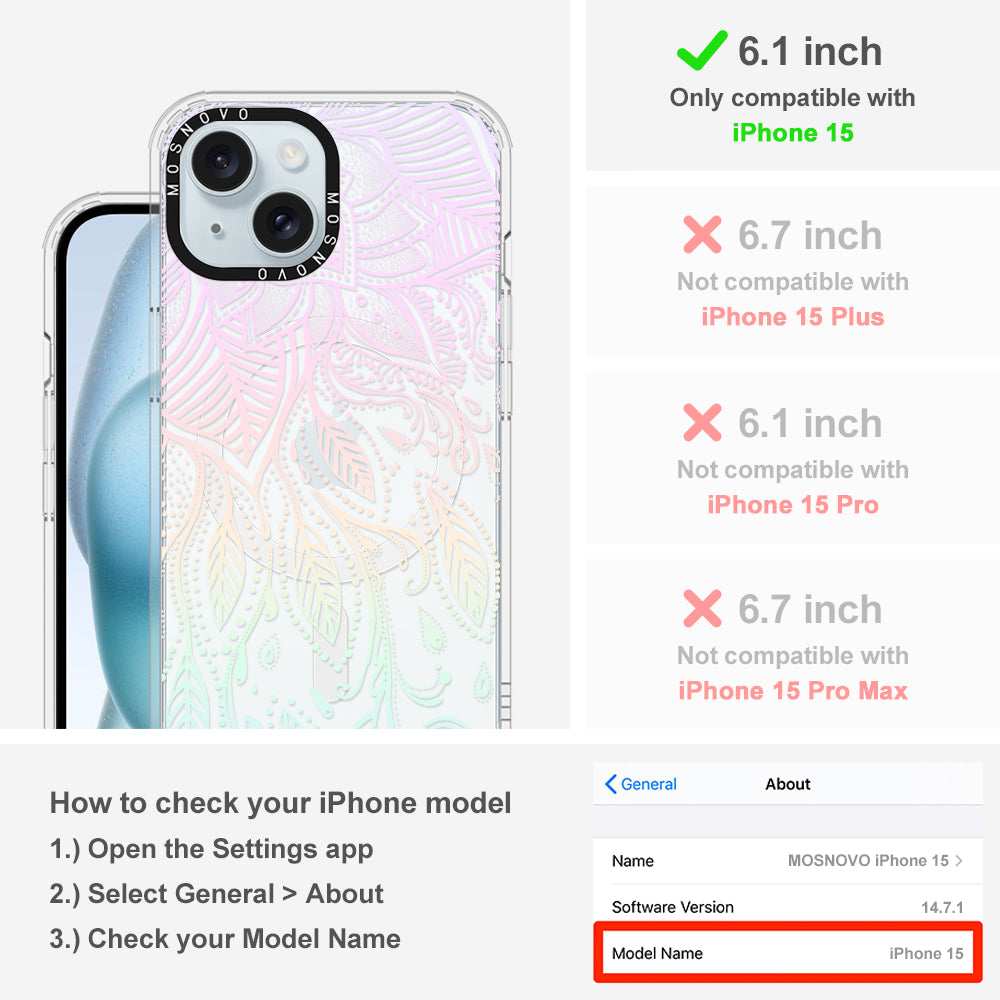 Dreamy Henna Phone Case - iPhone 15 Case - MOSNOVO