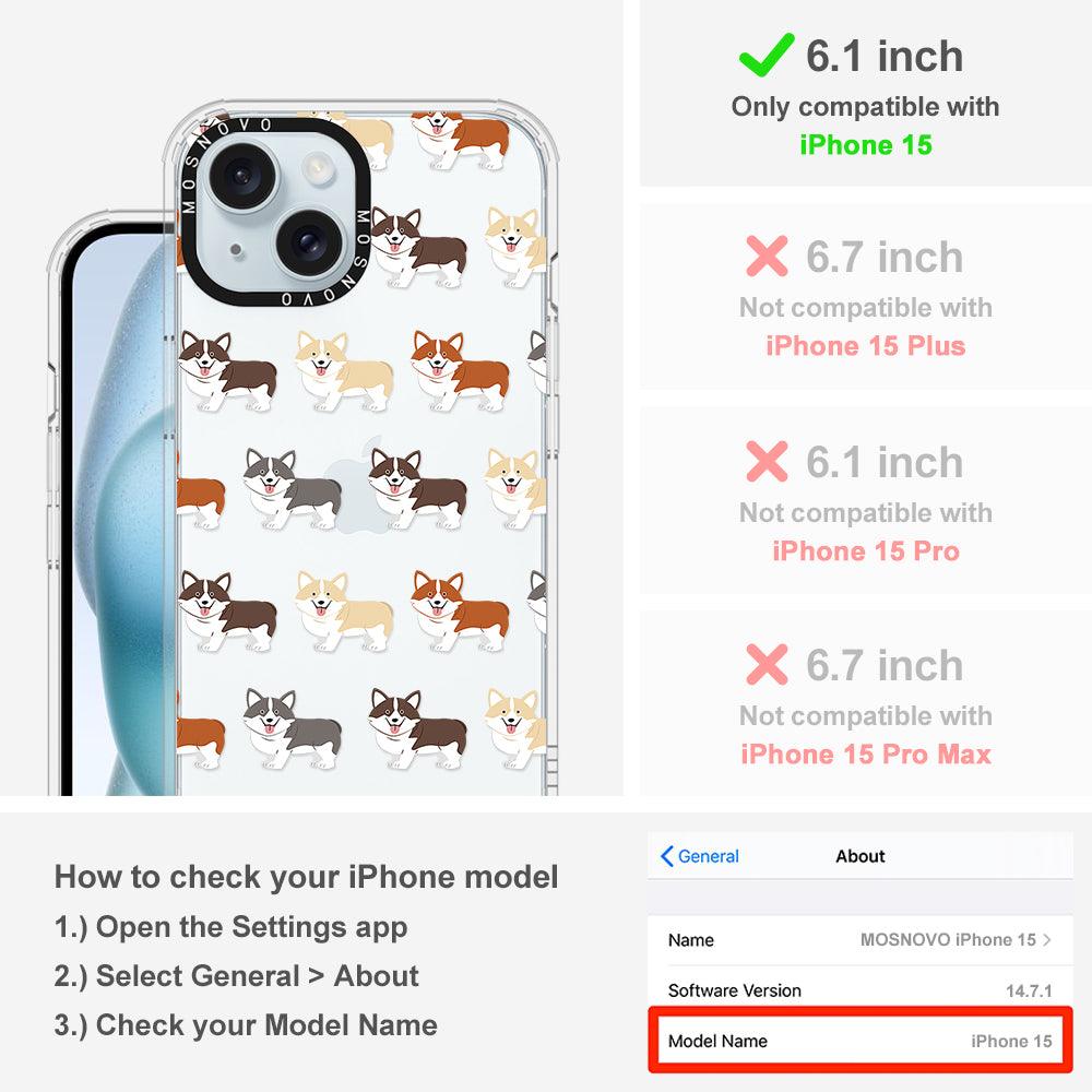 Cute Corgi Phone Case - iPhone 15 Case - MOSNOVO