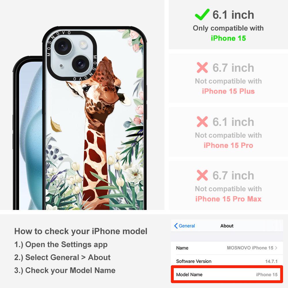 Giraffe In The Garden Phone Case - iPhone 15 Case - MOSNOVO