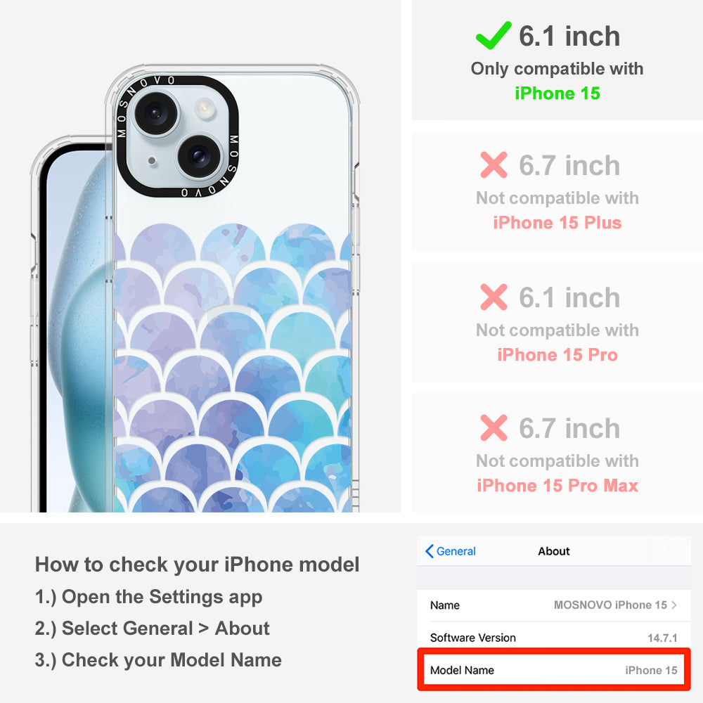 Mermaid Scales Phone Case - iPhone 15 Case - MOSNOVO