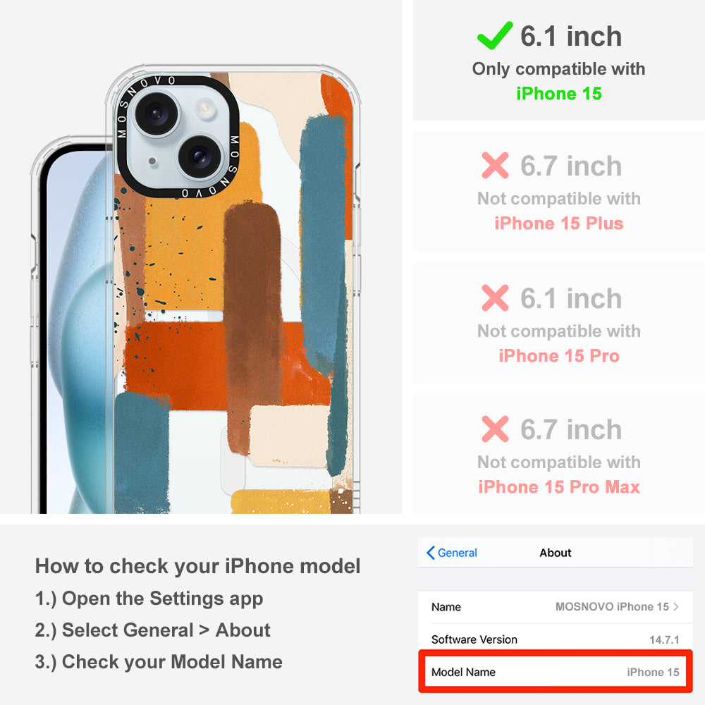 Modern Abstract Artwork Phone Case - iPhone 15 Case - MOSNOVO