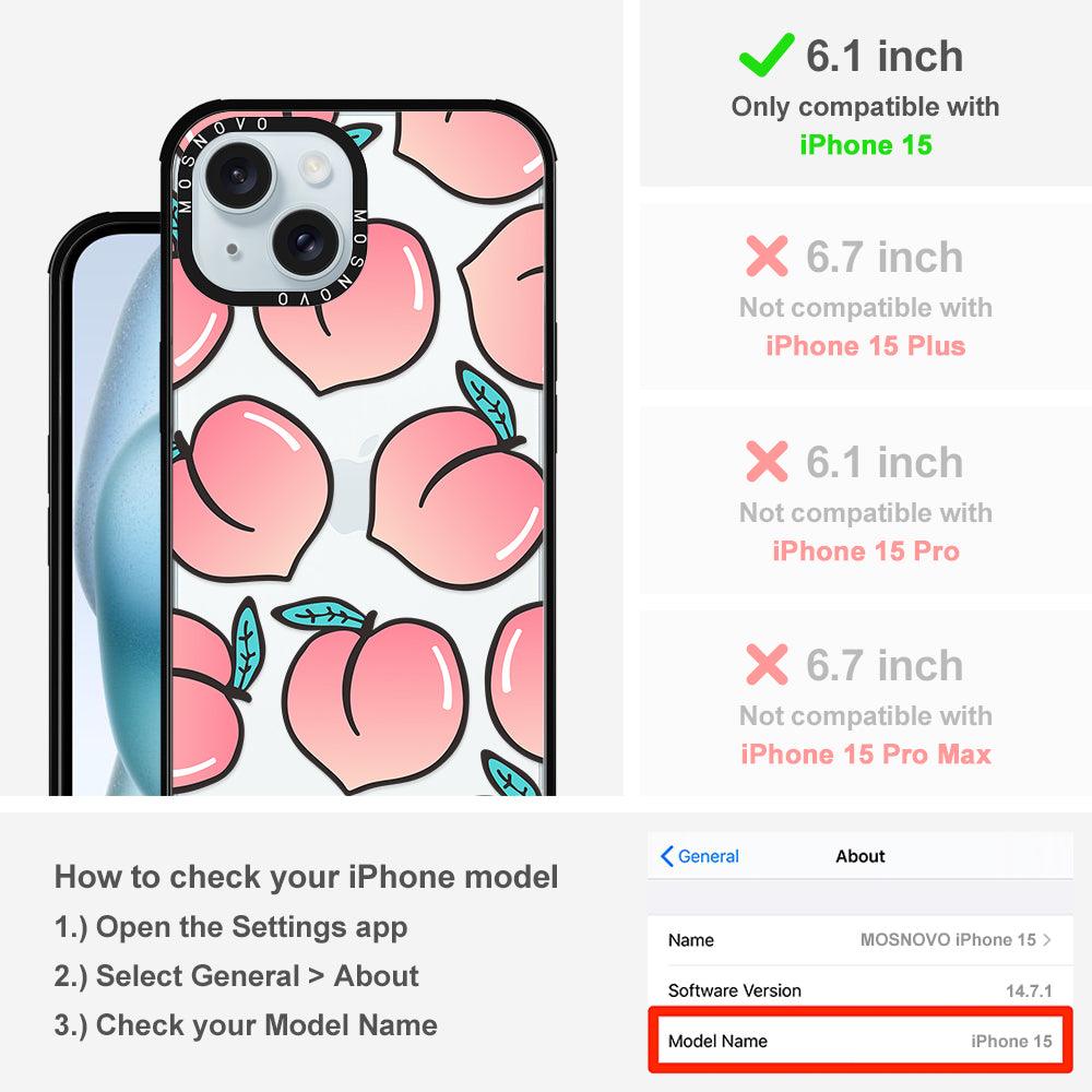 Cute Peach Phone Case - iPhone 15 Case - MOSNOVO