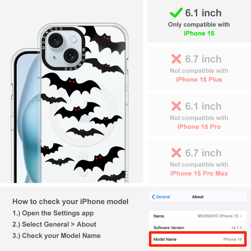 Evil Bat Phone Case - iPhone 15 Case - MOSNOVO