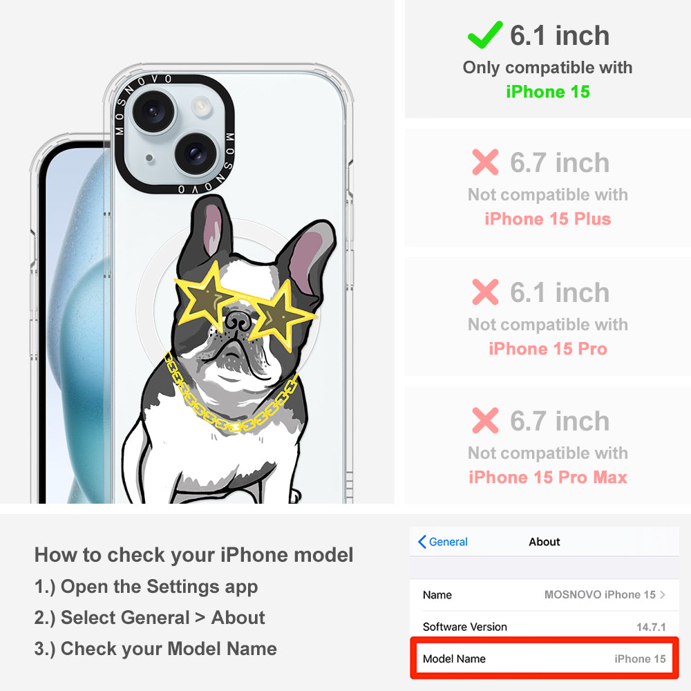 Cool French Bulldog Phone Case - iPhone 15 Case - MOSNOVO