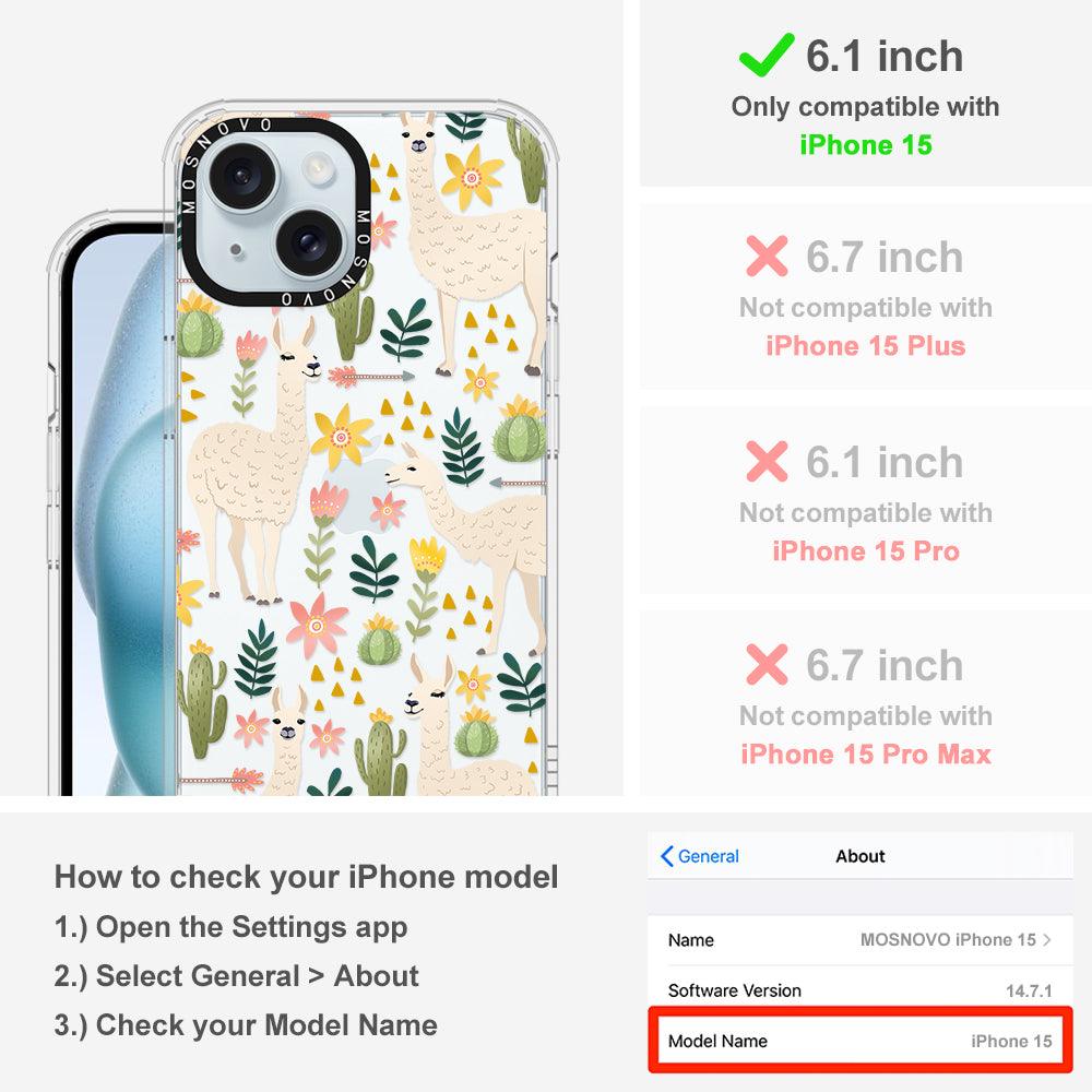 Desert Llama Phone Case - iPhone 15 Case - MOSNOVO