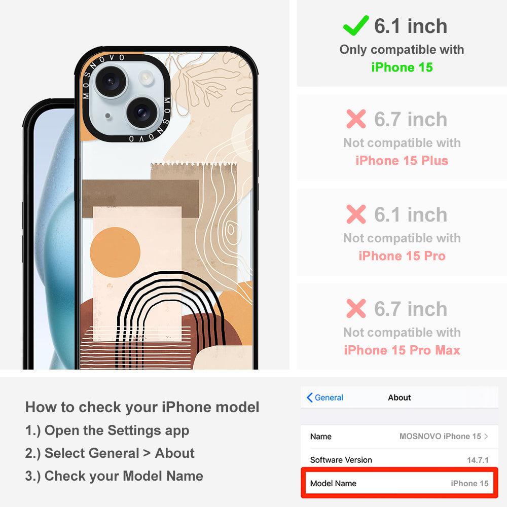 Minimalist Abstract Art Phone Case - iPhone 15 Case - MOSNOVO